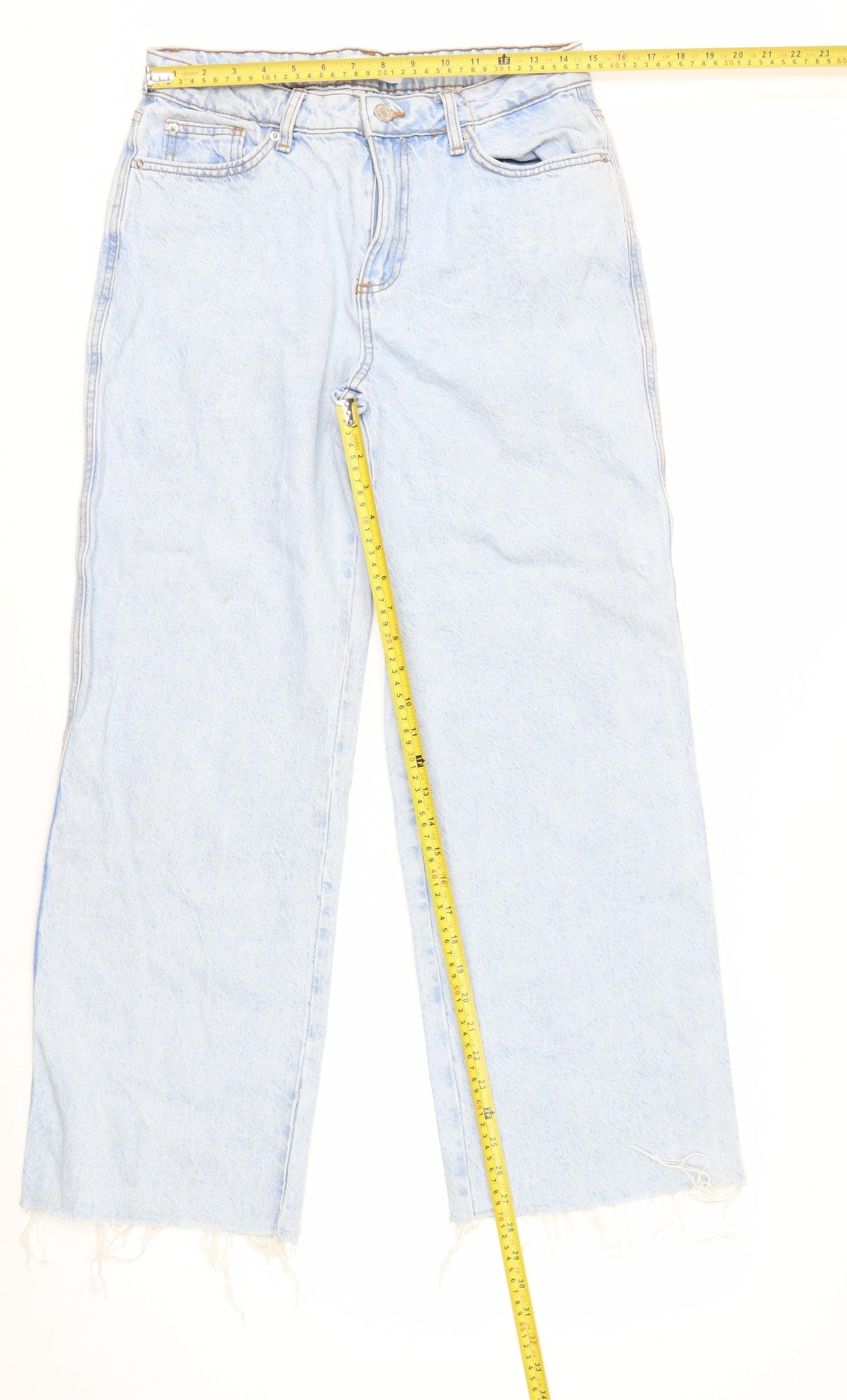 Primark Women’s Blue Size 12 Light Wash Straight Jeans