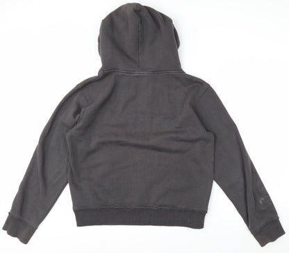 Animal Women's Grey Pink Graphic Pullover Hoodie Size 14