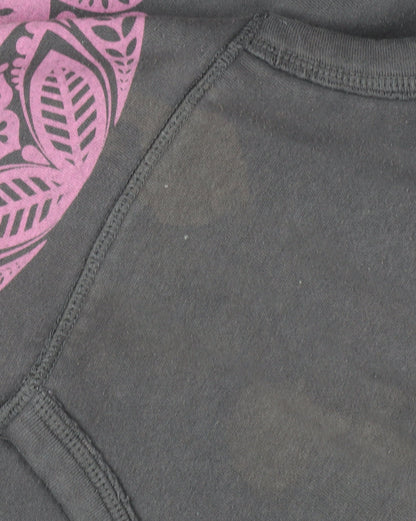 Animal Women's Grey Pink Graphic Pullover Hoodie Size 14