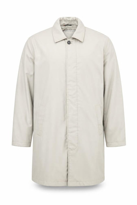 Ciro Citterio Men's Beige XL Overcoat Classic Long Formal Jacket