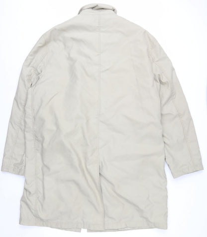 Ciro Citterio Men's Beige XL Overcoat Classic Long Formal Jacket