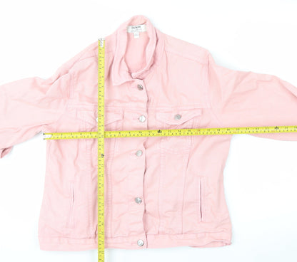Dorothy Perkins Women's Pink Cotton Denim Jacket UK 14