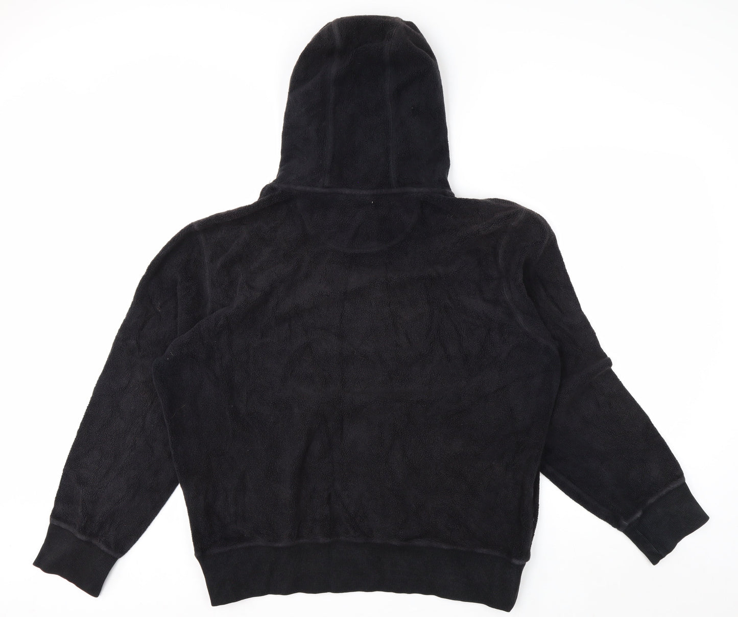 Superdry Men’s Black 2XL Pullover Fleece Hoodie with Logo