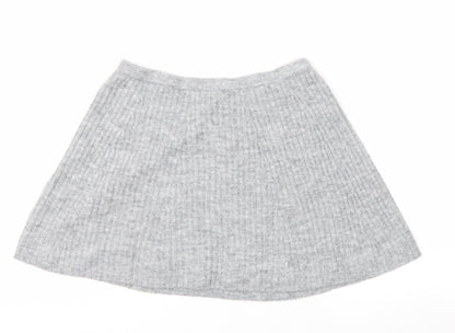 H&M Women’s Grey A-Line Knit Short Skirt Size M