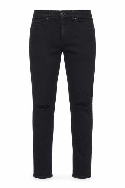 New Look Men’s Black Skinny Stretch Jeans 32W 32L Distressed Denim