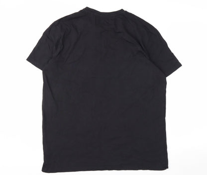 Tu Men's Black PlayStation Graphic T-Shirt L Regular Fit Cotton