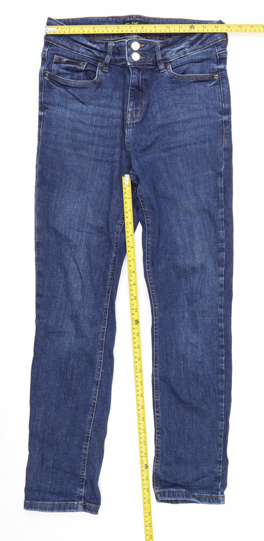 F&F Men's Blue Denim Slim Fit Jeans Size L 32W 30L