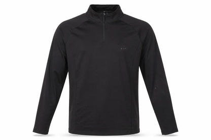 boohooMAN Men’s Black Slim Fit 1/4 Zip Long Sleeve Activewear Top M