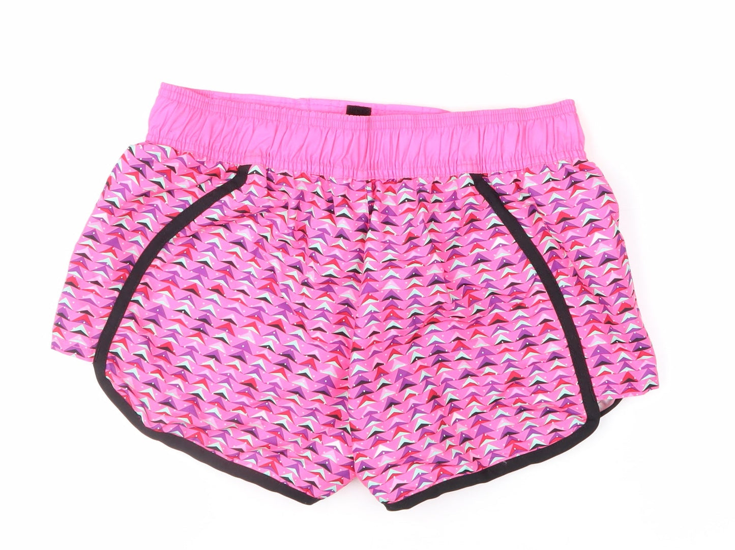 Hot Tuna Womens Pink Geometric Athletic Activewear Shorts Size 8