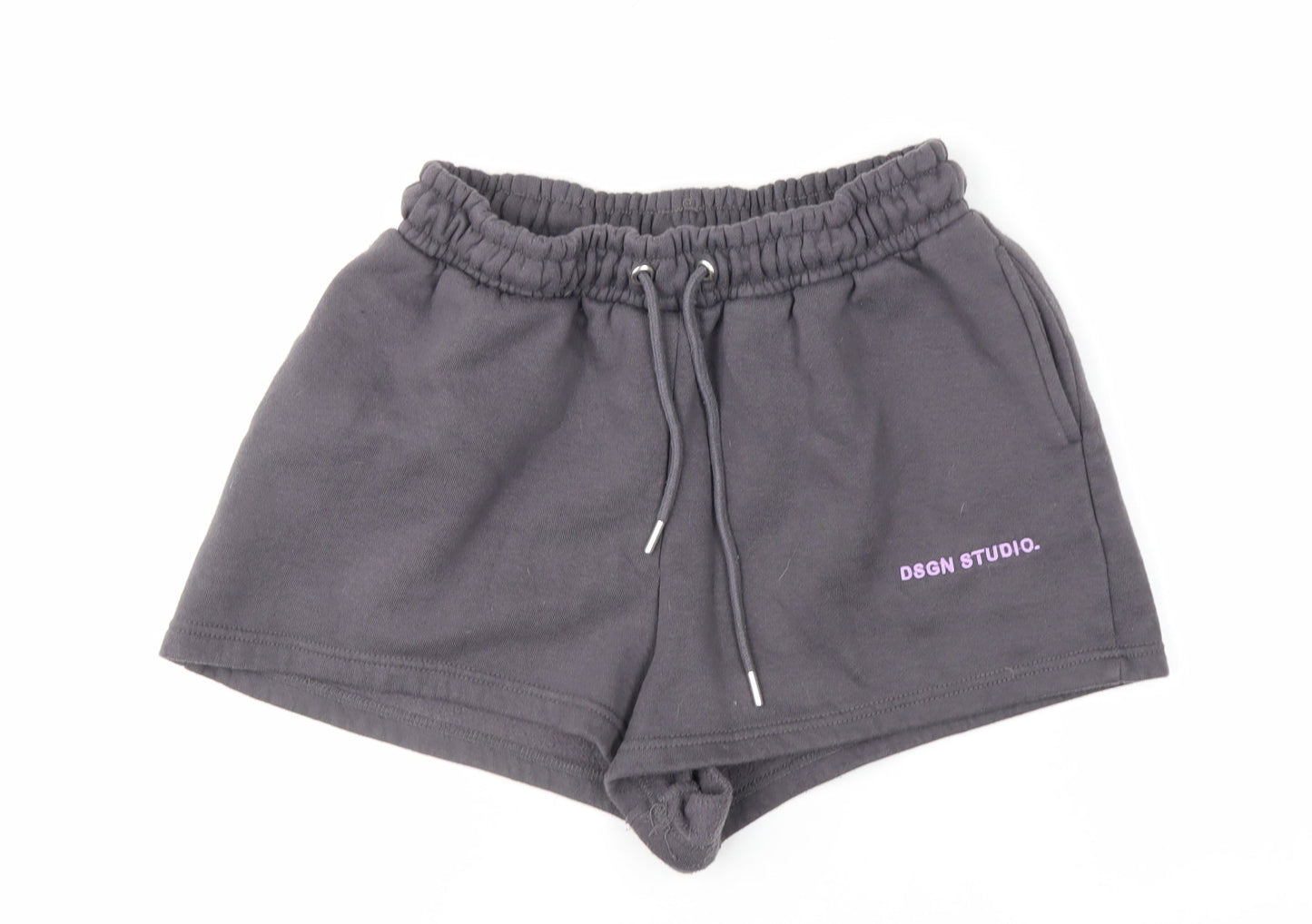 Boohoo Womens Black DSGN Studio Sweat Shorts Size M Cotton Blend