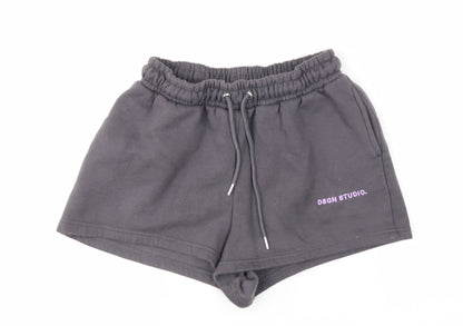 Boohoo Womens Black DSGN Studio Sweat Shorts Size M Cotton Blend