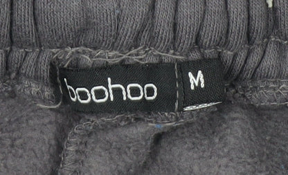 Boohoo Womens Black DSGN Studio Sweat Shorts Size M Cotton Blend