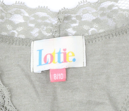Lottie Women's Green Lace Trim Camisole Tank Top Size 8/10
