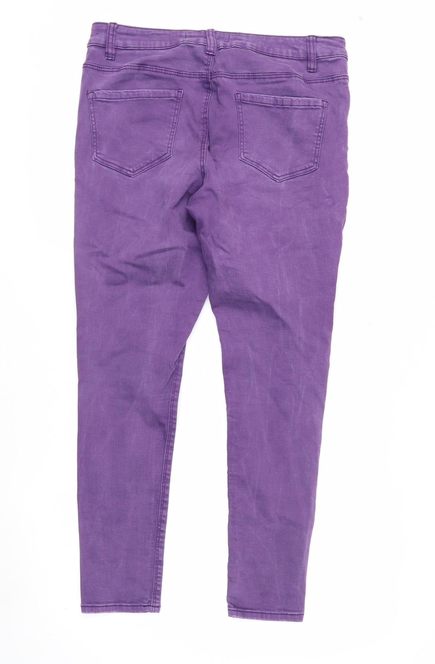 George Women's Purple Skinny Jeans Size 14 Short Stretch Denim