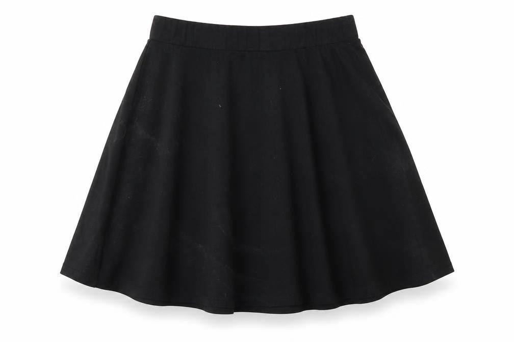 New Look Women Black A-Line Short Skirt Size 10 Polyester Blend