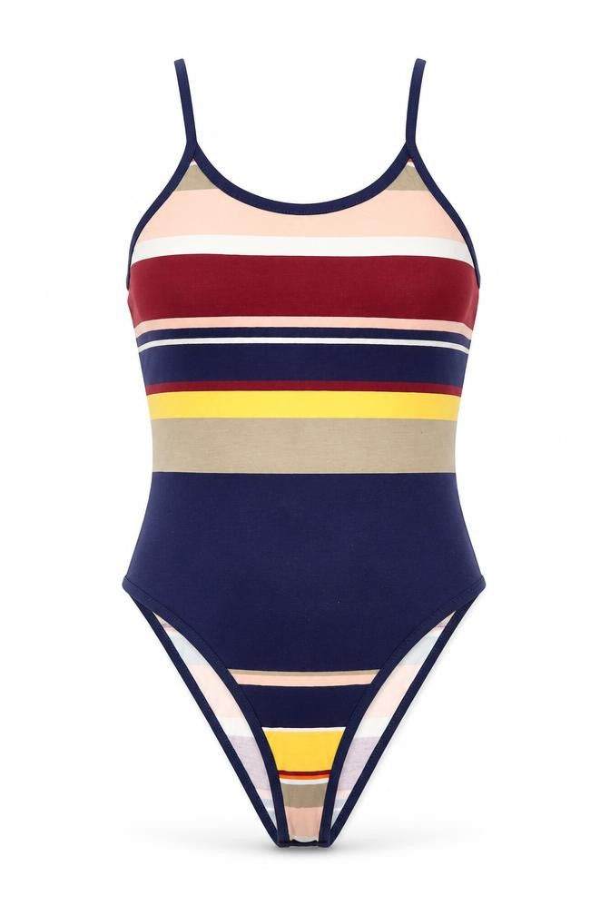 New Look Women’s Multicoloured Striped Camisole Bodysuit Size 8