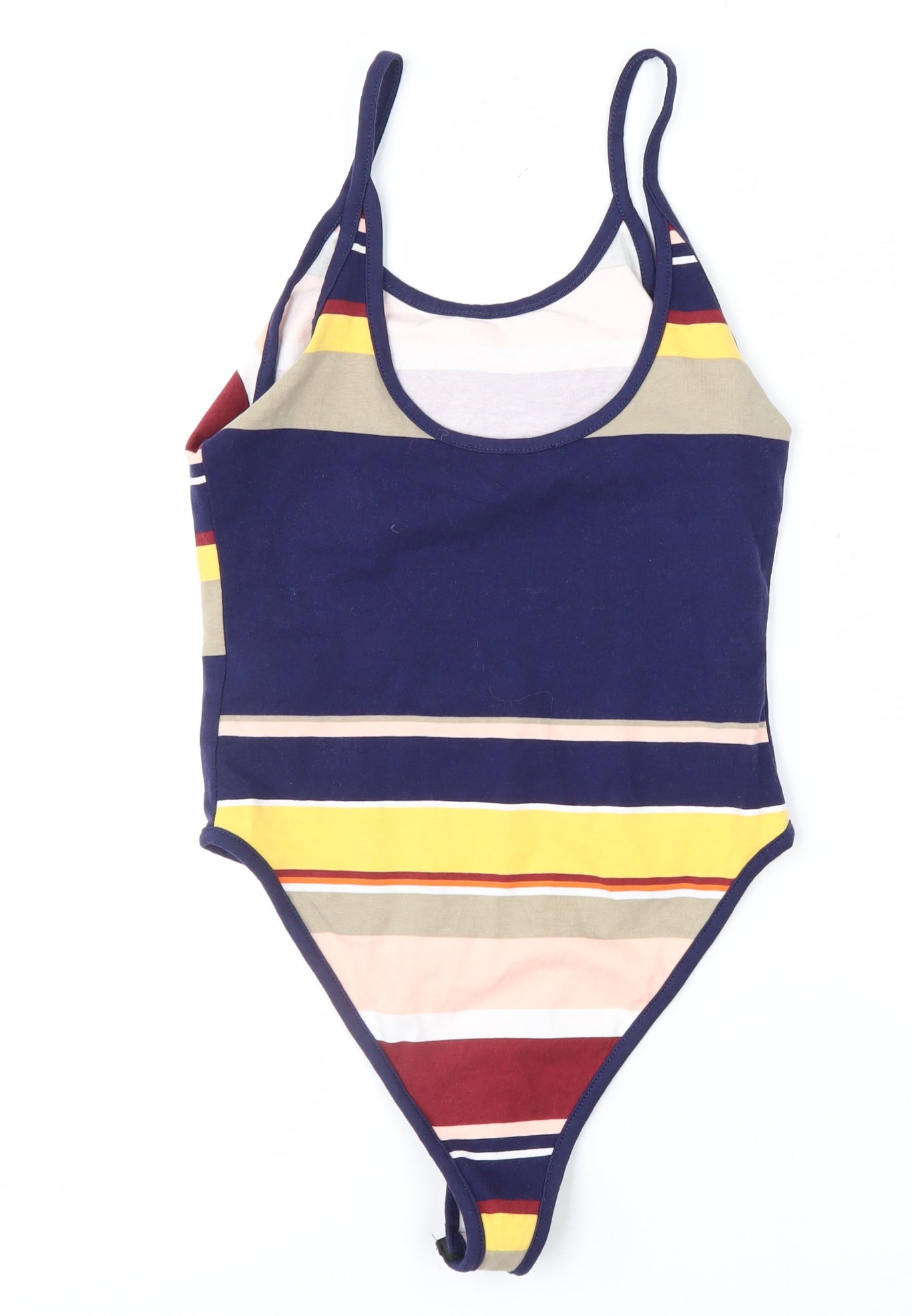 New Look Women’s Multicoloured Striped Camisole Bodysuit Size 8