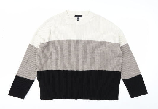 New Look Women’s Multicoloured Chunky Knit Pullover Jumper Size M