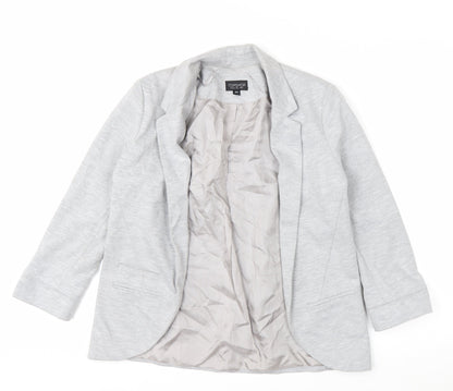 Topshop Women Grey UK 6 Classic Single-Breasted Blazer