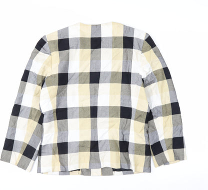 Le Suit Women’s Multicoloured Check Blazer Size 10 Regular Fit