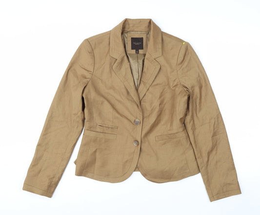 The Limited Collection Women Beige Single-Breasted Blazer Size 6