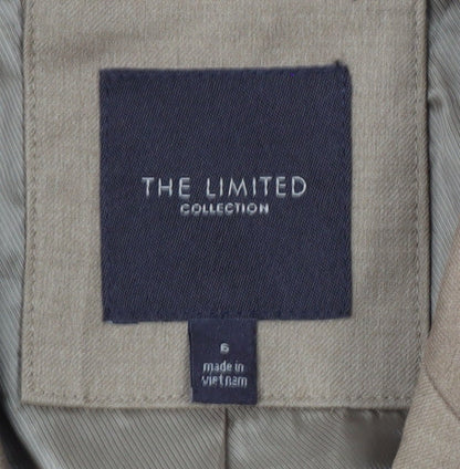 The Limited Collection Women Beige Single-Breasted Blazer Size 6