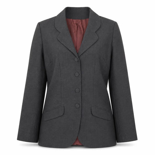 Monsoon Women Grey Wool Blend Suit Jacket UK 10 Classic Tailored Blazer