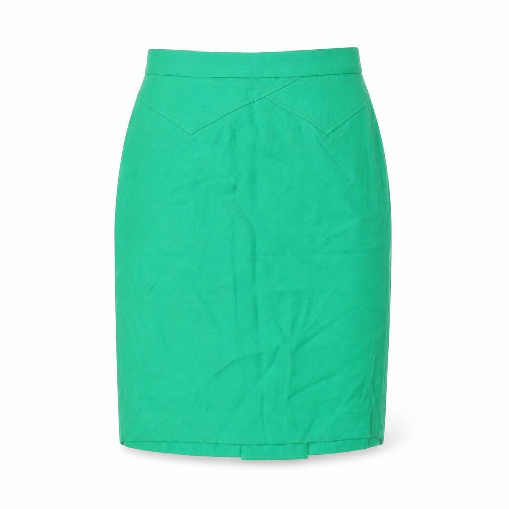 Boutique Collection Women's Green Linen Pencil Skirt Size 12