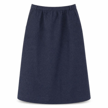 Anderson-Little Women's Blue Wool Blend A-Line Midi Skirt Size 12