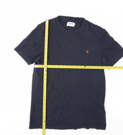Farah Men's Blue M Crew Neck Organic Cotton T-Shirt