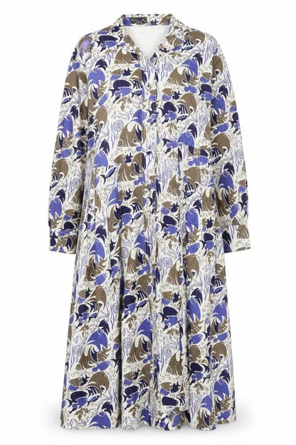 Khanitha Women’s Multicoloured Long Cotton Belted Overcoat Size 12