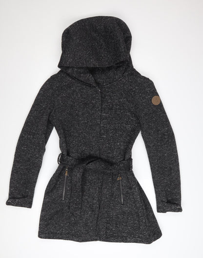 Killtec Women’s Grey Hooded Belted Parka Coat Size 14