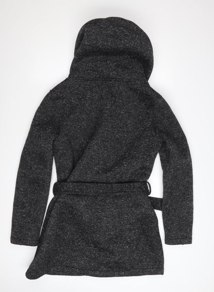 Killtec Women’s Grey Hooded Belted Parka Coat Size 14