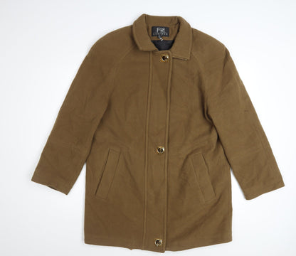 FS Limited Women's Brown Wool Mid-Length Overcoat Size S