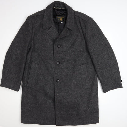 Casualcraft Men’s Grey Wool Overcoat 44R Classic Formal Jacket