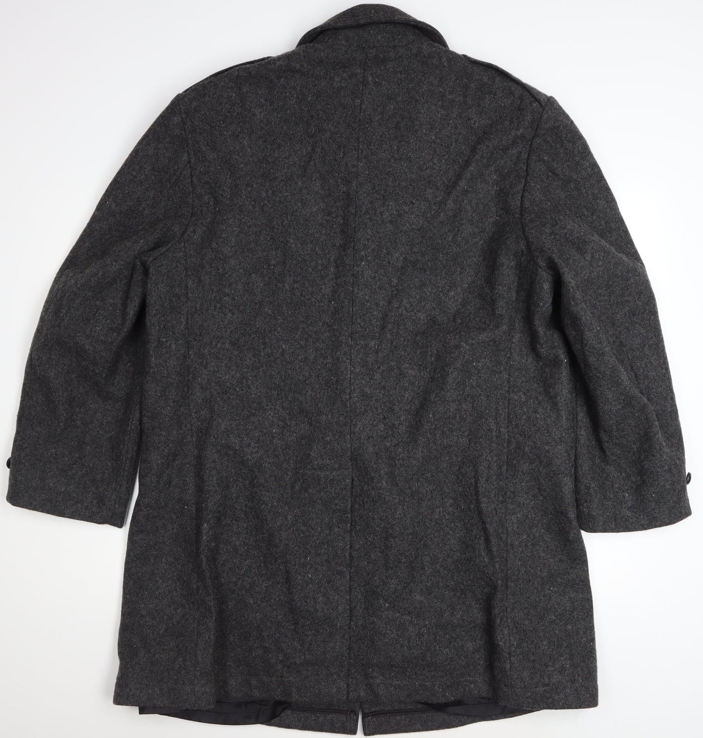 Casualcraft Men’s Grey Wool Overcoat 44R Classic Formal Jacket