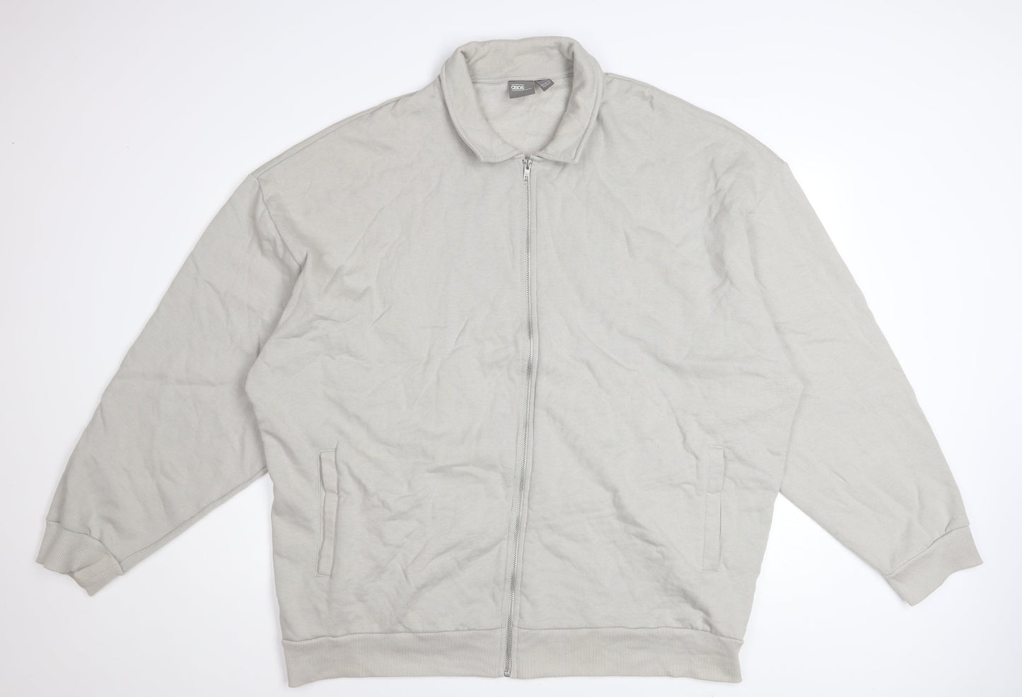 ASOS Men’s Grey 3XL Cotton Full Zip Basic Jacket