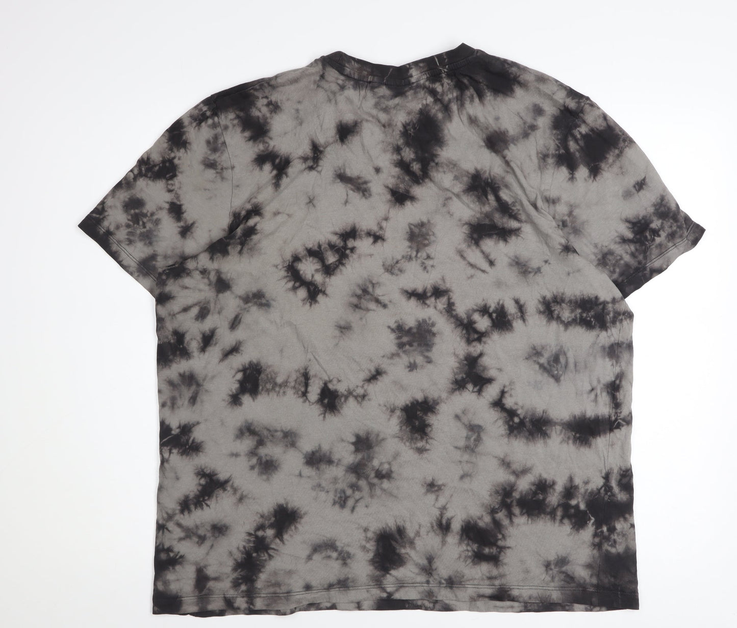 MTV Women's Grey Tie-Dye Music T-Shirt L Retro Cotton Short Sleeve