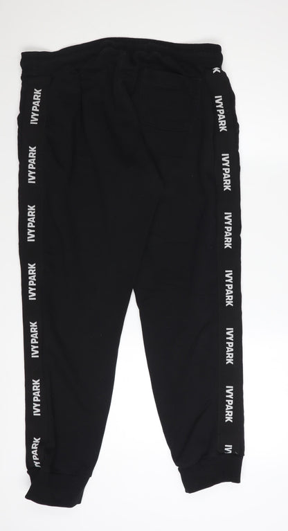 Ivy Park Women's Black XL Jogger Sweatpants Cotton Blend