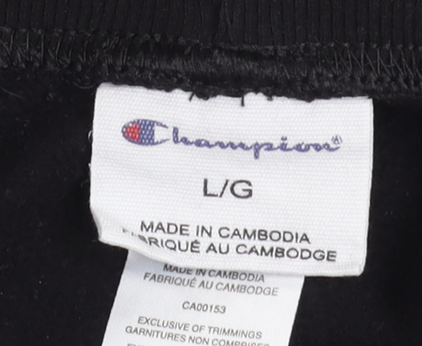 Champion Men's Black Jogger Sweatpants L Cotton Blend
