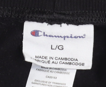 Champion Men's Black Jogger Sweatpants L Cotton Blend