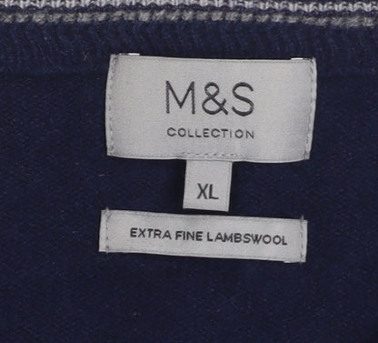 Marks and Spencer Men’s Blue Extra Fine Lambswool Jumper XL