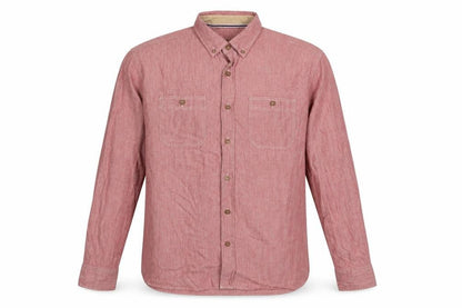 Marks and Spencer Men’s Red Long Sleeve Button-Down Cotton Shirt XL