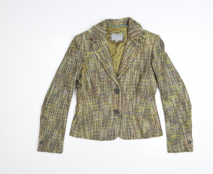 Marks and Spencer Per Una Women's Multicoloured Tweed Blazer Size 8