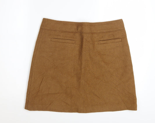 LOFT Women’s Brown Wool Blend Short Skirt Size 10 Petite