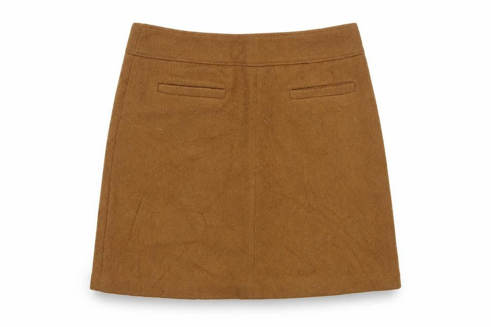 LOFT Women’s Brown Wool Blend Short Skirt Size 10 Petite