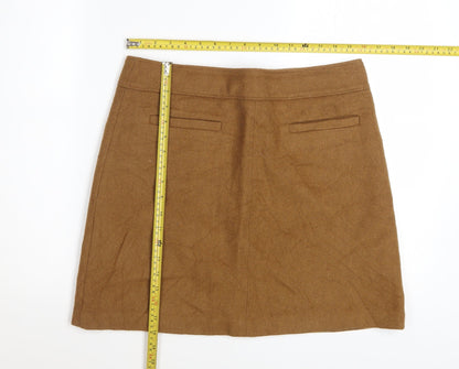 LOFT Women’s Brown Wool Blend Short Skirt Size 10 Petite