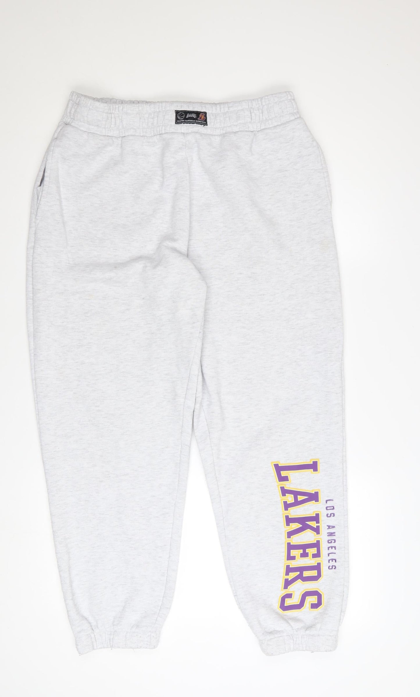 NBA Los Angeles Lakers Women Grey Sweatpants L Elastic Waist