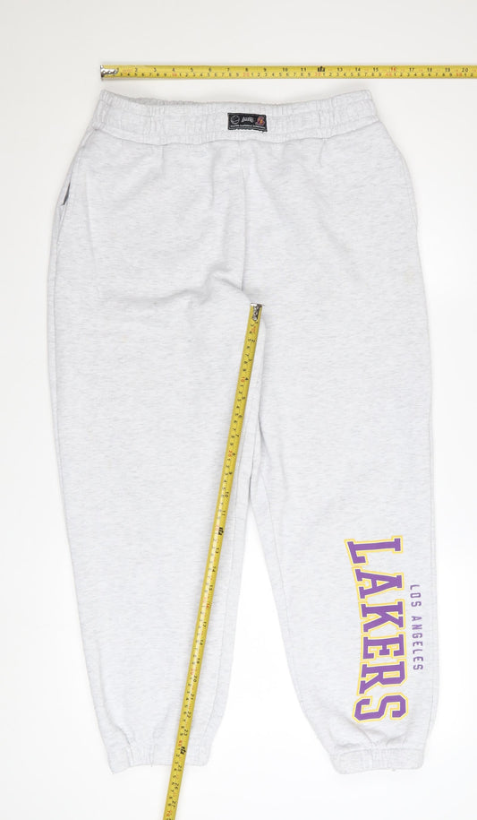 NBA Los Angeles Lakers Women Grey Sweatpants L Elastic Waist