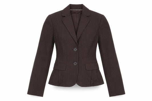 Banana Republic Women's Brown Pinstripe Petite Blazer Size 2